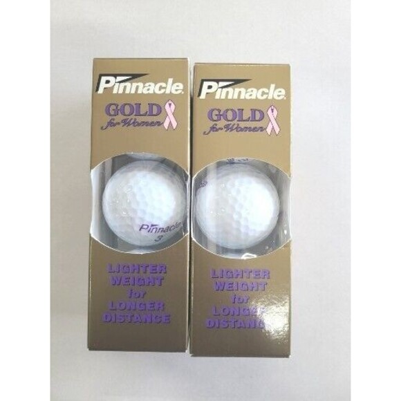NEW Pinnacle Gold for Women Breast Cancer Awareness Ribbon Golf Balls 2 Packs - Picture 1 of 4